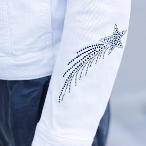 NWT - Zadig & Voltaire Kioki Multi Strass Jacket WHITE SHCA3404F✨ - Picture 5 of 13